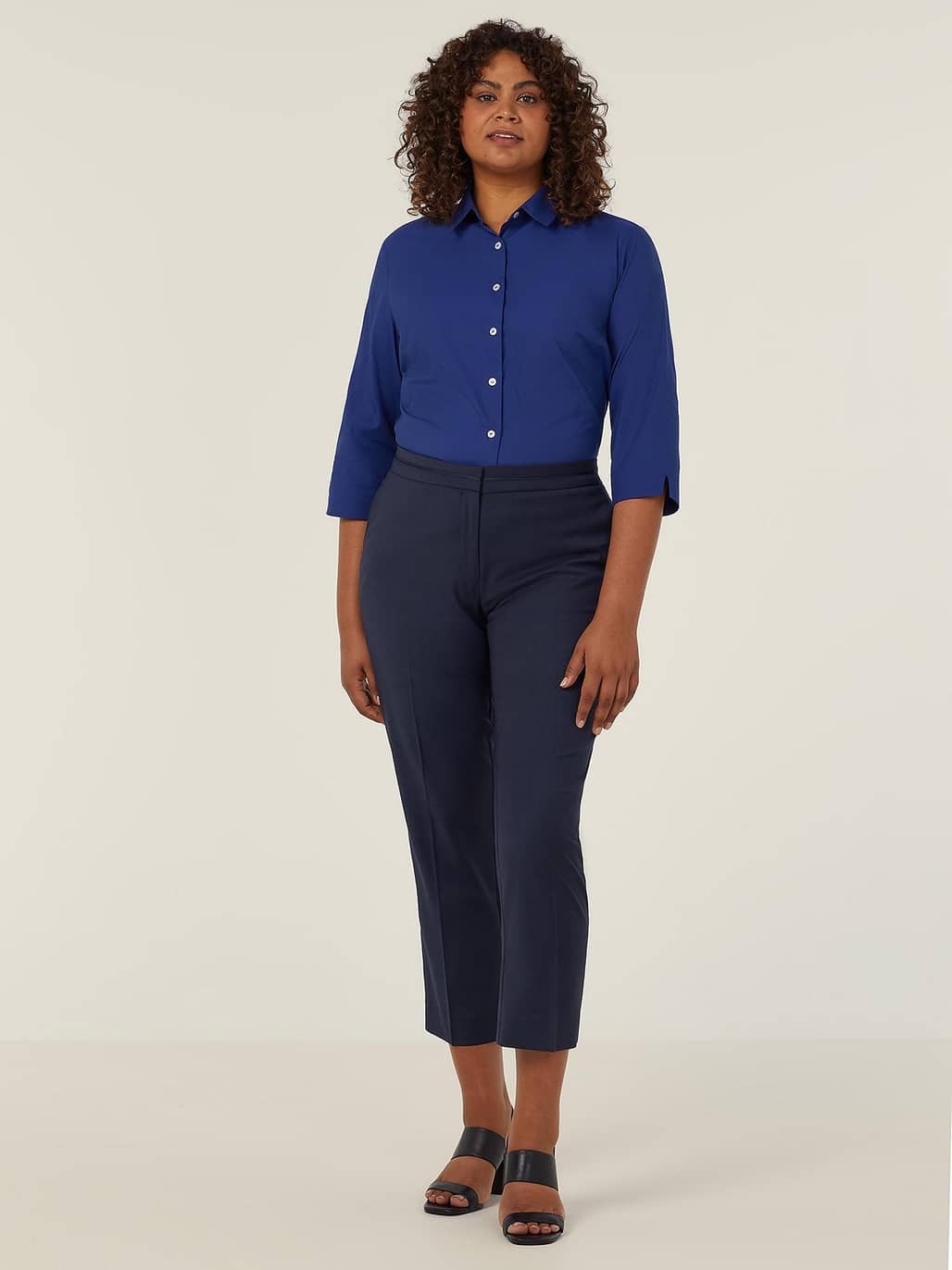 NNT CATUDH 3/4 Sleeve Shirt - Cobalt Blue - Alternative Front View