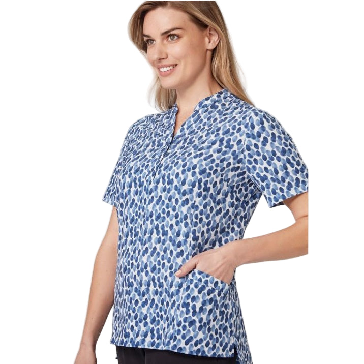 Biz Care CS450LS Womens Florence Stardust Print Tunic