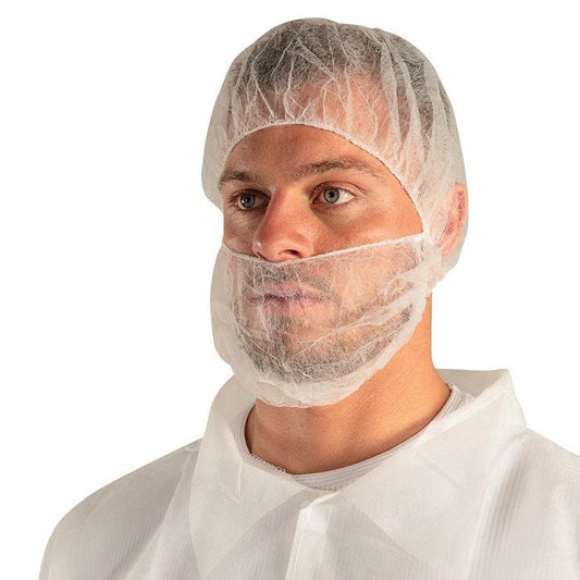 FORCE 360 CWRX702 Double Loop Beard Cover Box of 1000 – White