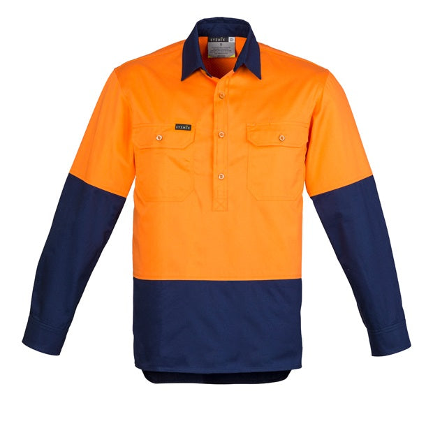 Syzmik ZW560 Mens HiVis Closed Front L/S Shirt
