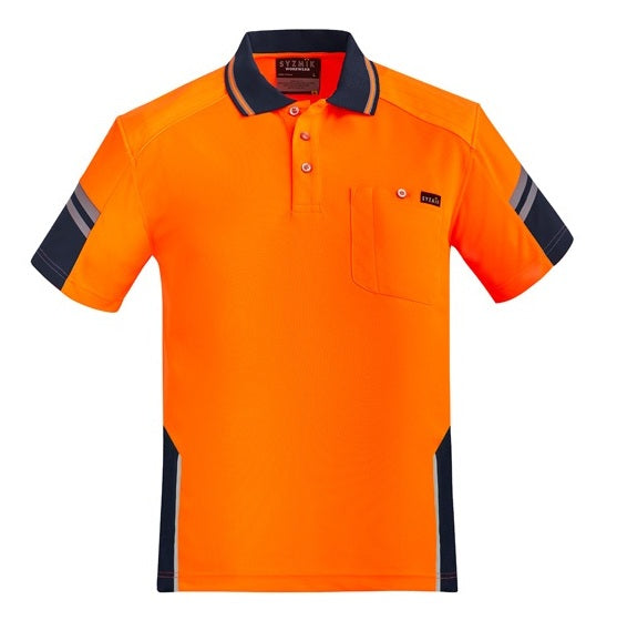 Syzmik ZH465 Mens Reinforced HiVis Squad Short Sleeve Polo
