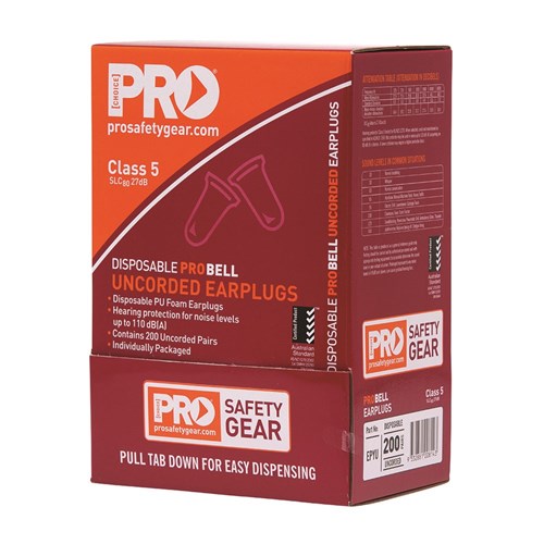 Pro Choice EPYU Disposable Uncorded Earplugs - Box of 200
