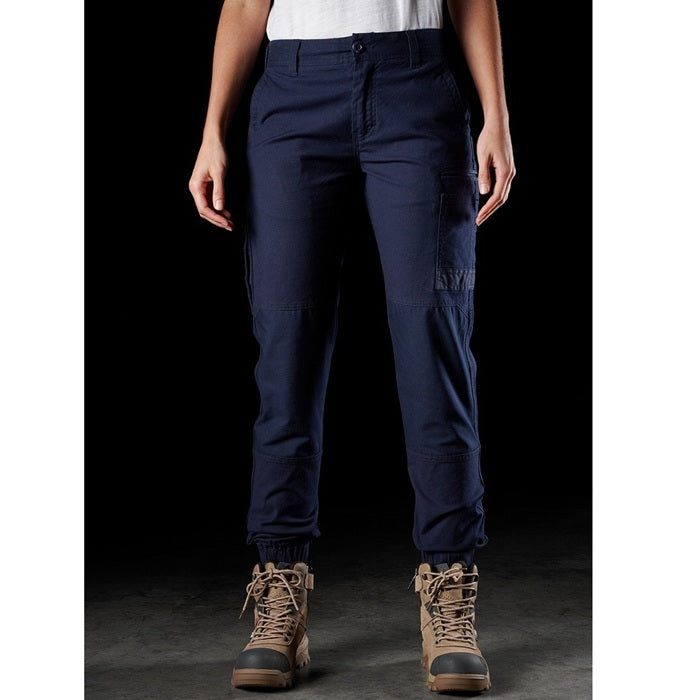 ladies full front view navy FXD WP-4W Womens Stretch Cuffed Pant