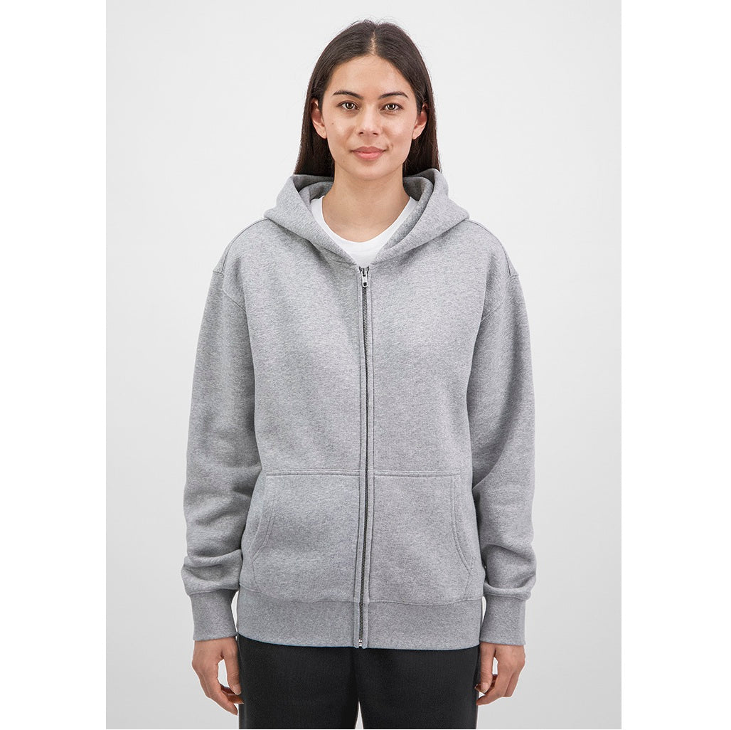 GOODMATES X2005W Womens Everyday Zip Hoodie - Grey Marle - Alternative Front View