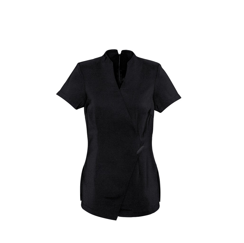 Biz Collection H630L Women's Spa Black Tunic - Front