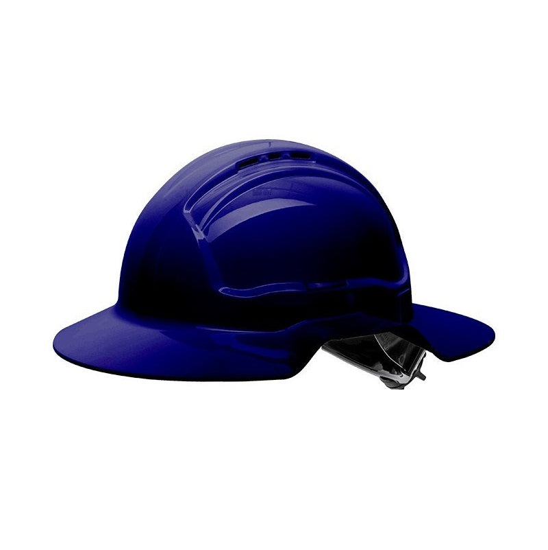 Maxisafe HVB570 Broad Brim Vented Hard Hat - Blue - Product View