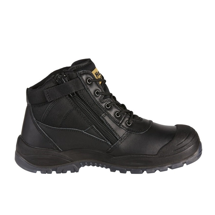 Hard Yakka Y60125 Foundations Utility Black Zip Side Safety Boot