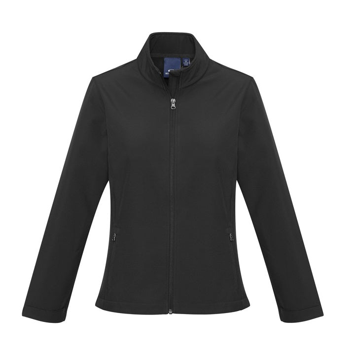 Biz Collection J740L Apex Ladies Softshell Jacket - Black - Alternative Front View