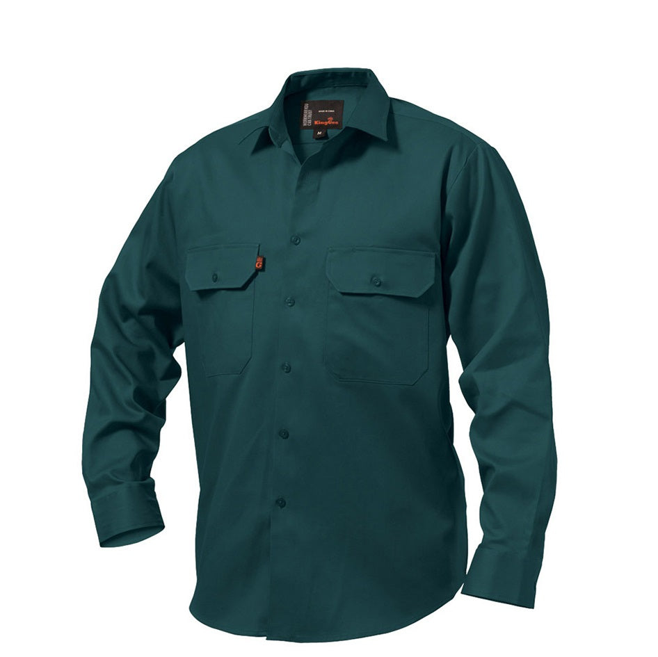 KingGee K04010 Open Front Drill Shirt L/S