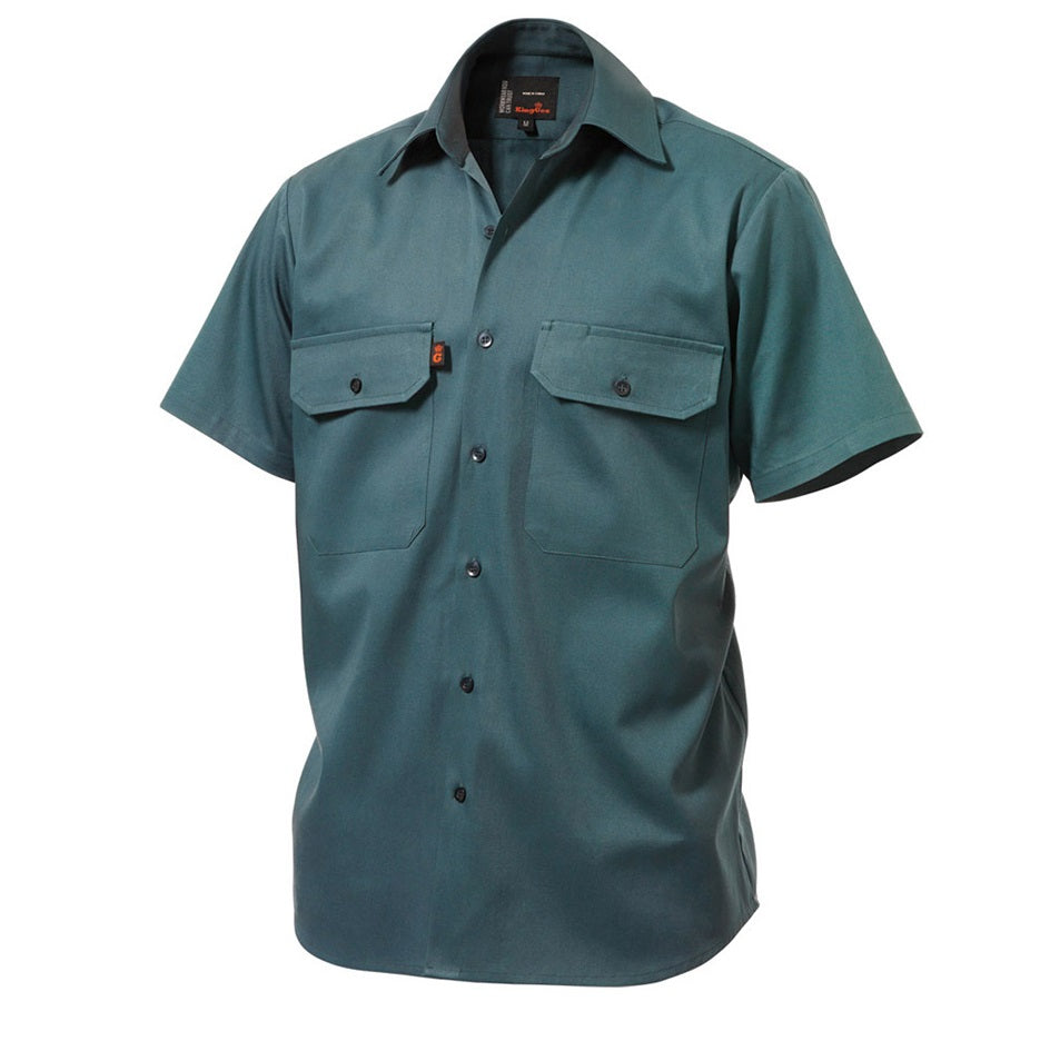 KingGee K04030 Open Front Drill Short Sleeve Shirt