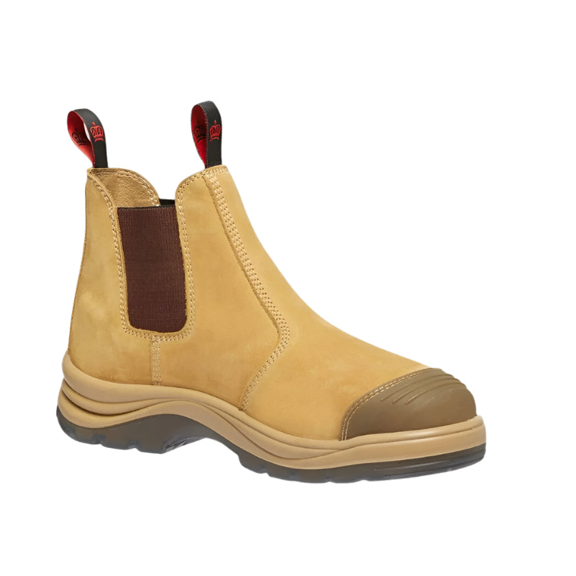 KingGee K25200 Tradie Wheat Gusset Elastic Sided Safety Boot