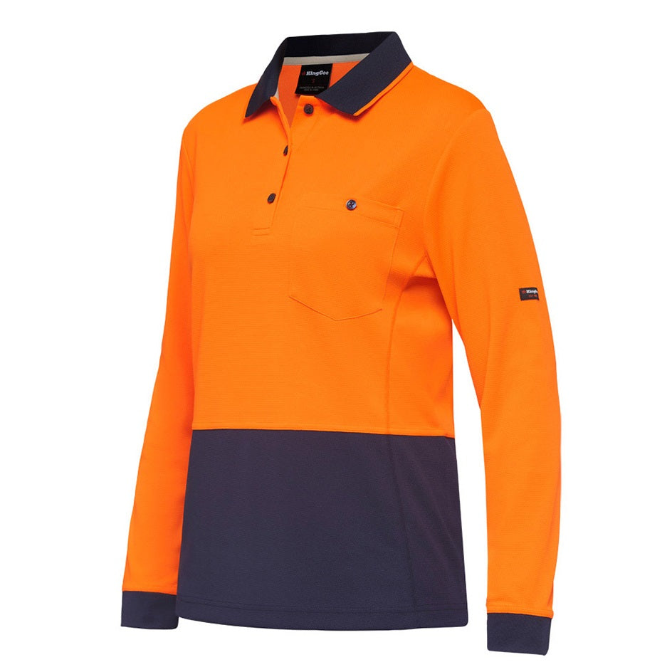 KingGee & K44730 Women's Workcool Hyperfreeze Spliced Polo L/S