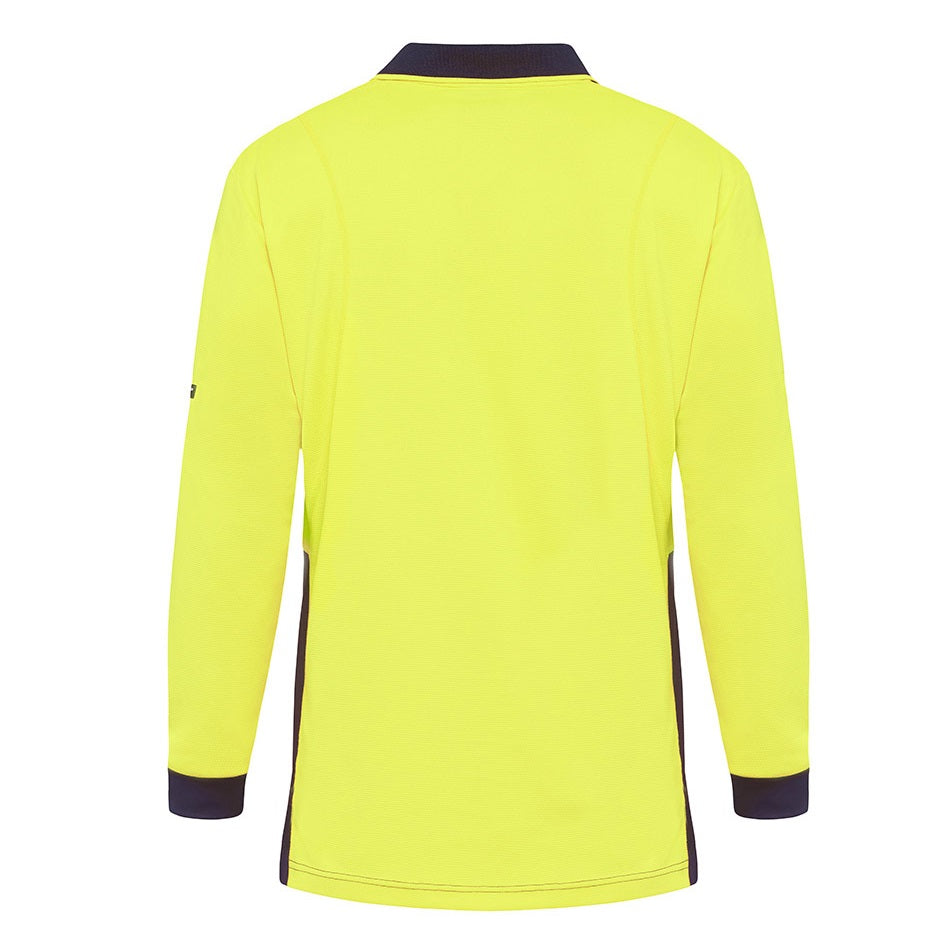 KingGee K54235 Workcool Hyperfreeze HiVis Spliced Polo L/S