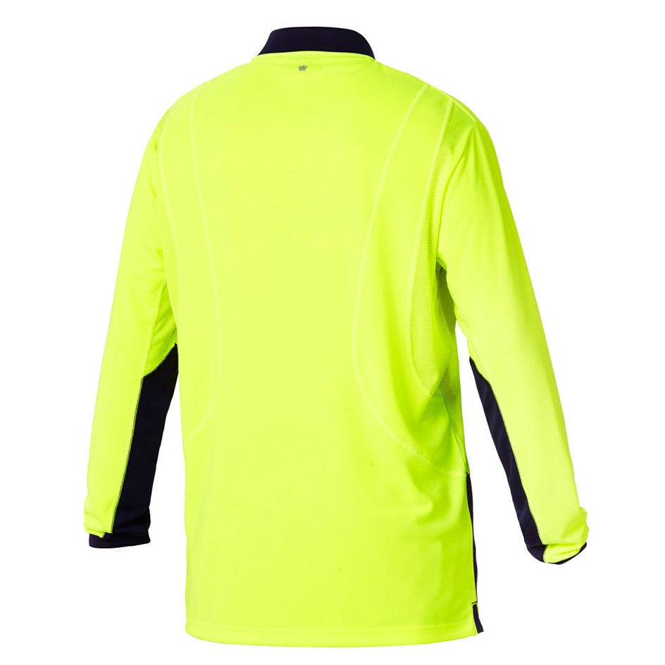 KingGee K54840 Workcool HiVis Spliced Polo L/S