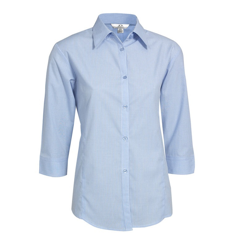 Biz Collection LB8200 Micro Check Ladies 3/4 Shirt