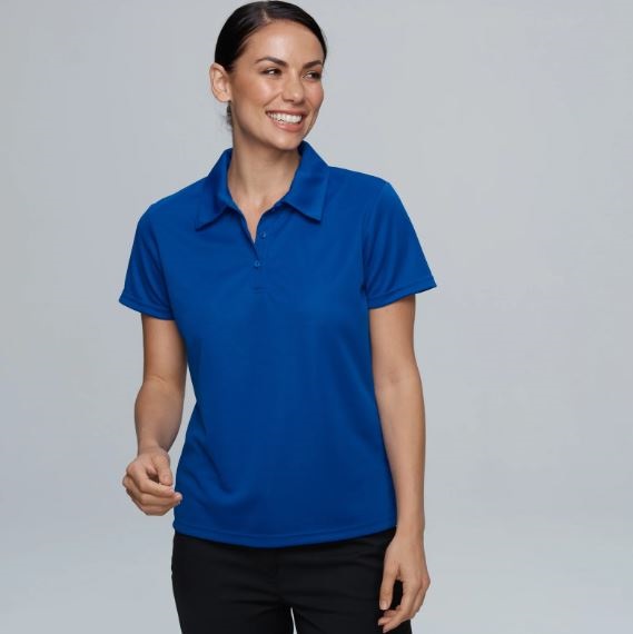 Aussie Pacific N2307 Botany Ladies Polo - Royal colour - Front view