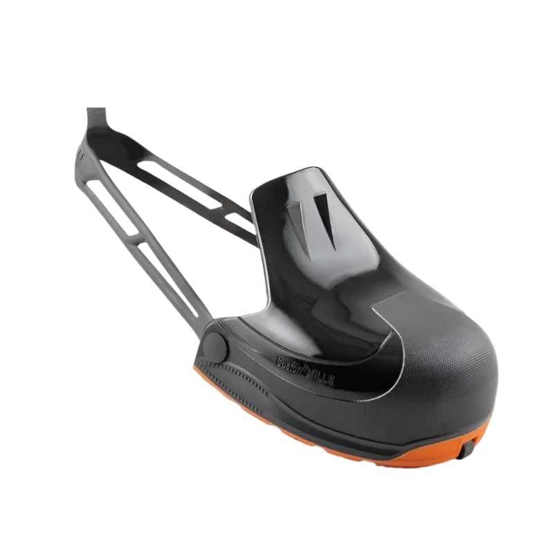 Gaston Mille OSC Composite Safety Overshoes Single Pairs - Black / Orange - Single Overshoe Front Three-Quarter View