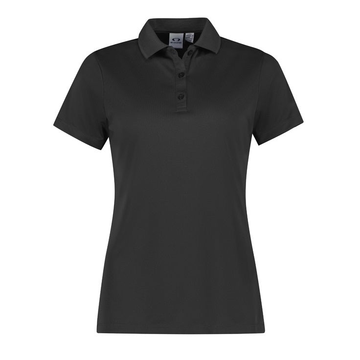 Biz Collection P206LS Women's Action Short Sleeve Grey Polo - Front view