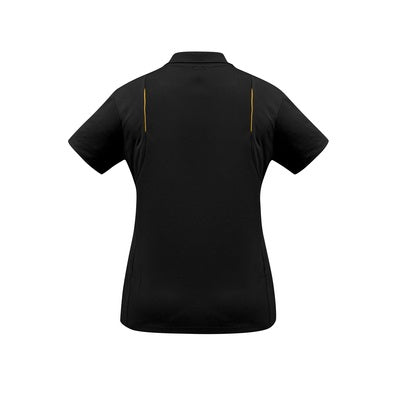 Biz Collection P244LS Ladies United Polo Black/Gold