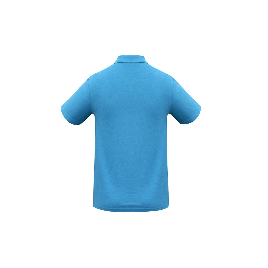 Biz Collection P400MS Crew Mens Polo Cyan