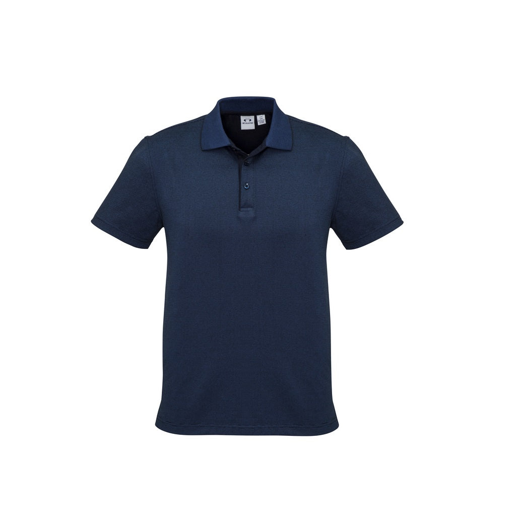 Biz Collection P501MS Mens Shadow Polo - Carbon Blue - Alternative Front View