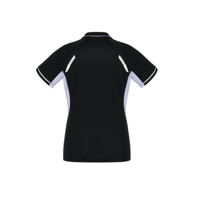 Biz Collection P700LS Ladies Renegade Polo Black/White/Silver