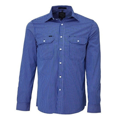 Pilbara RMPC009 Mens Long Sleeve Shirt Double Pockets