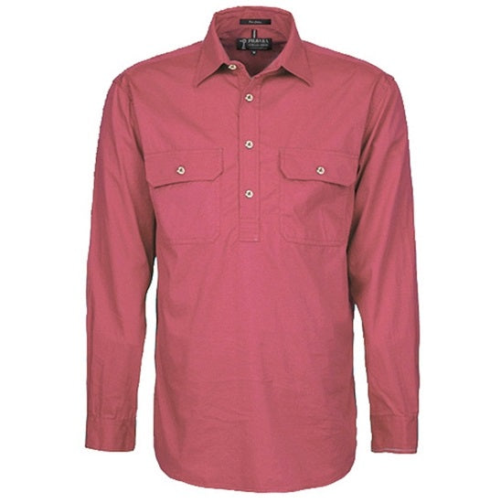 Pilbara RM200CF Original Mens Closed Front L/Sleeve Shirt Canyon