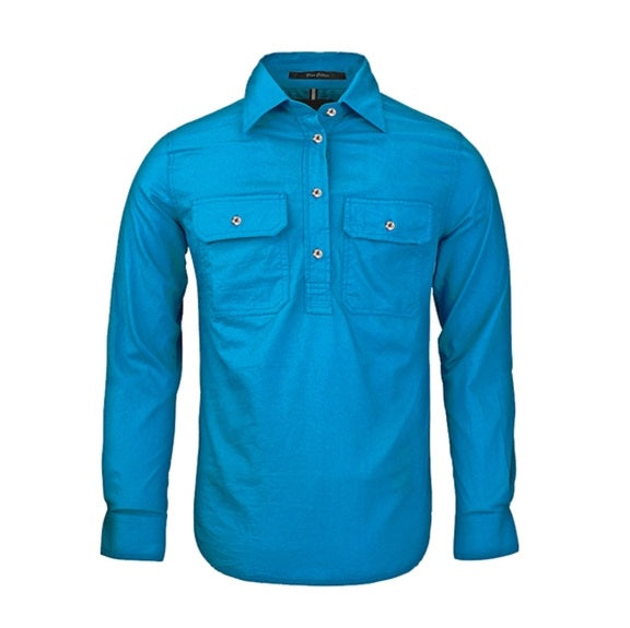 Pilbara RM300CF Women's Closed Front L/S Shirt Azure