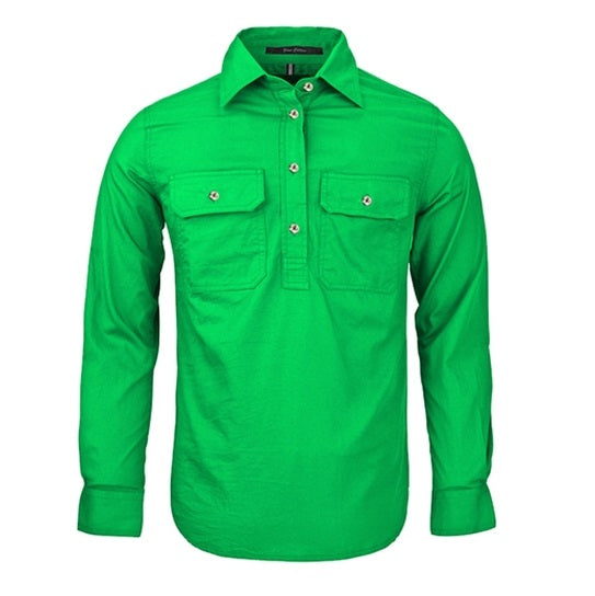 Pilbara RM300CF Women's Closed Front L/S Shirt Emerald