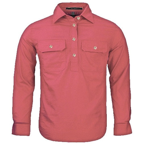 Pilbara RM400CF Kids Closed Front L/S Shirt Canyon