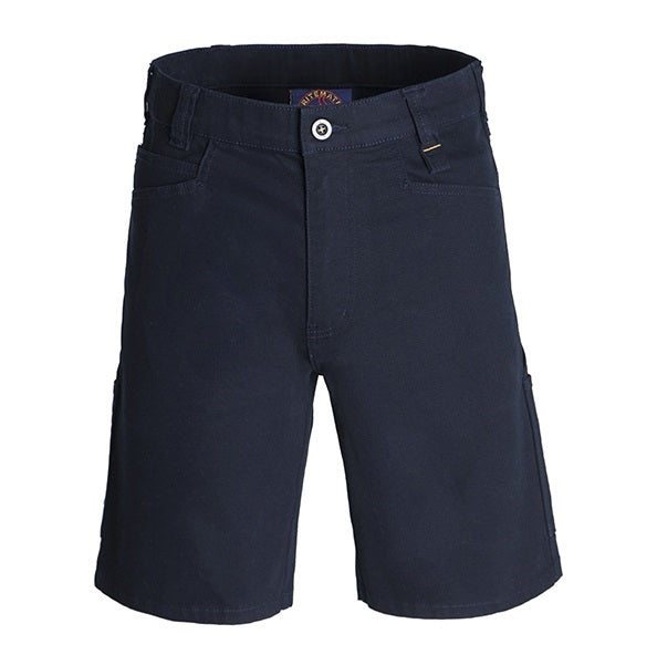 Ritemate RMX001S Flexible Fit Mid Leg Utility Short - Dark Navy - Front View