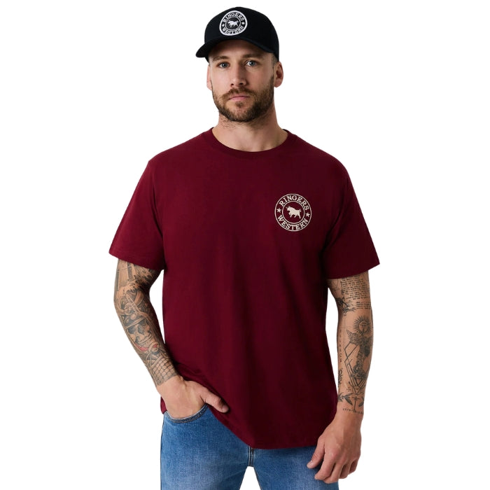 Ringers Western 12021560 Signature Bull Mens Loose T-Shirt
