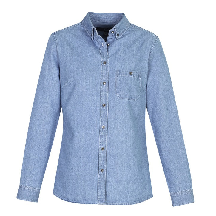 Biz Collection S017LL Ladies Indie Denim L/S Shirt