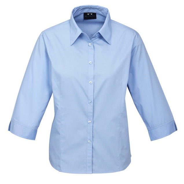 Biz Collection S10521 Base Ladies 3/4 Shirt - Blue - Alternative Front View