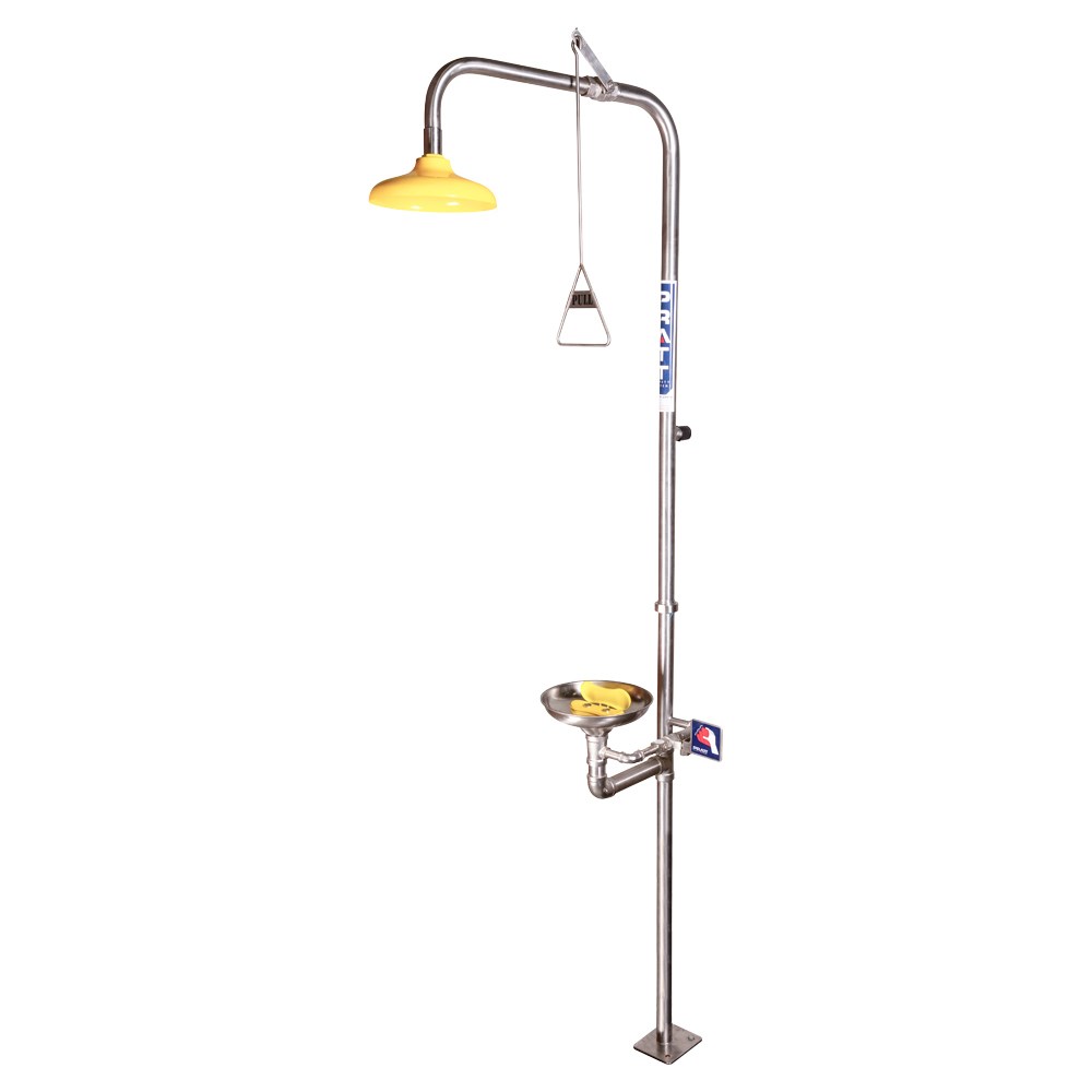 Pratt SE603 Combination Shower w/ Eye & Face Wash Bowl No Foot Treadle