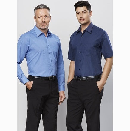 Biz Collection SH816 Micro Check Mens L/S Shirt