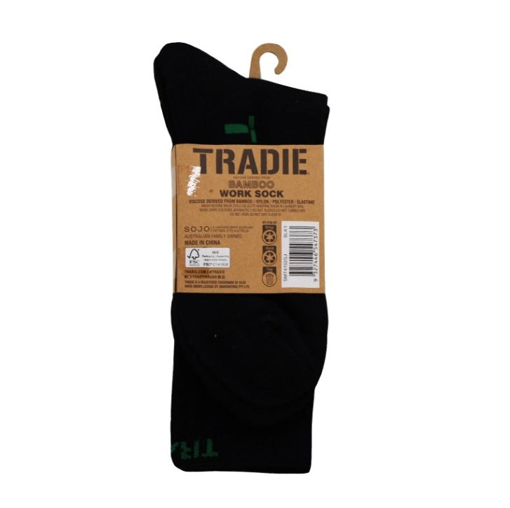 Tradie SMT4102SJ Mens 2pk Bamboo Ribbed Crew