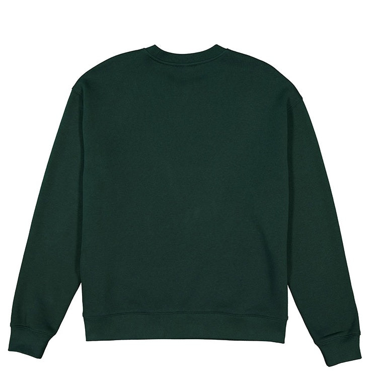 GOODMATES X2007M Mens Everyday Crew Sweatshirt - Scarab Green - Back View