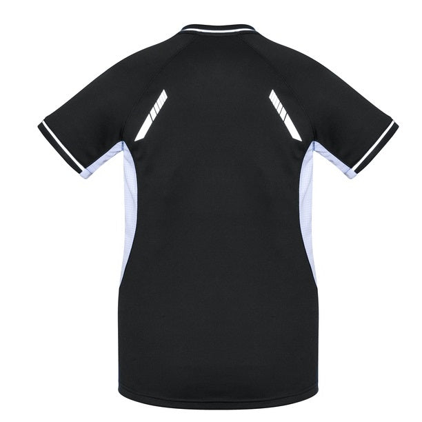 Biz Collection T701LS Ladies Renegade Tee Black/White/Silver