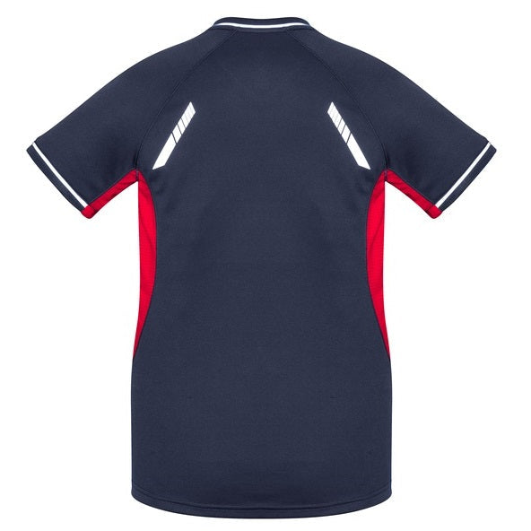 Biz Collection T701LS Ladies Renegade Tee Navy/Red/Silver