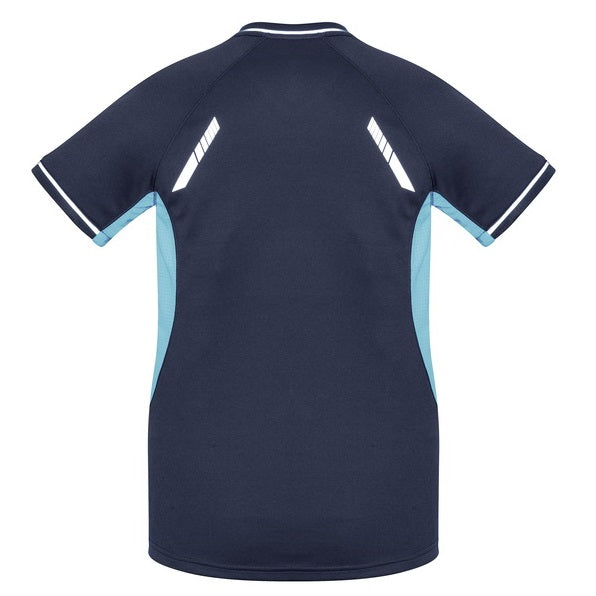 Biz Collection T701LS Ladies Renegade Tee Navy/Sky/Silver
