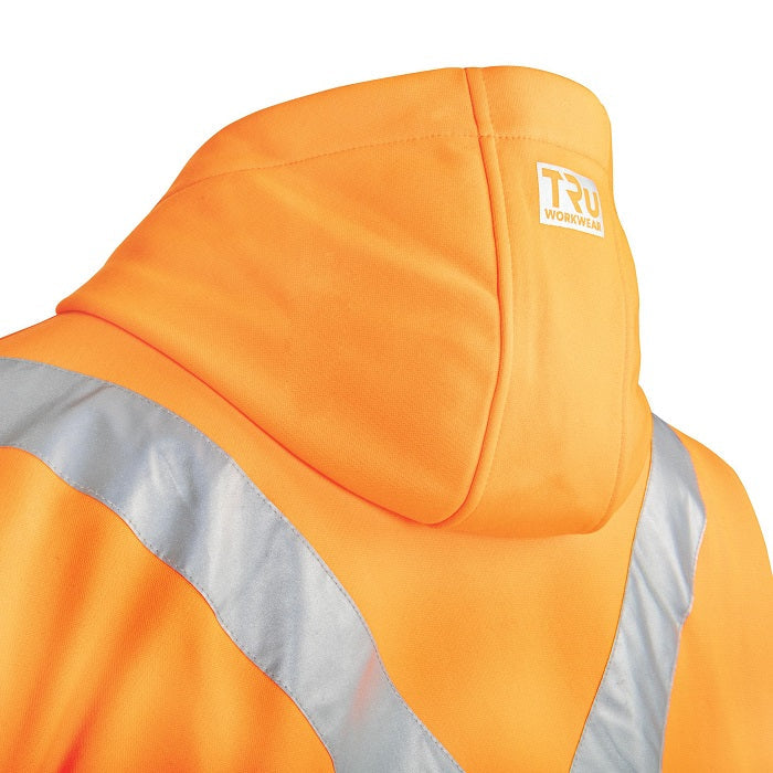 TRu Workwear TF1959T5 Fleece Hoodie With Reflective Tape - NSW Rail