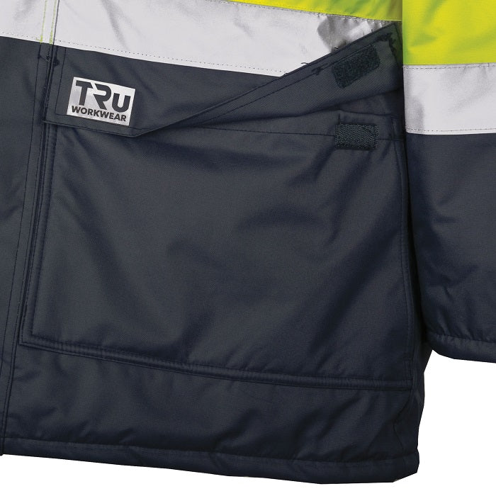 Tru Workwear TJ2930T4 Quilted Rain Jacket With Reflective Tape