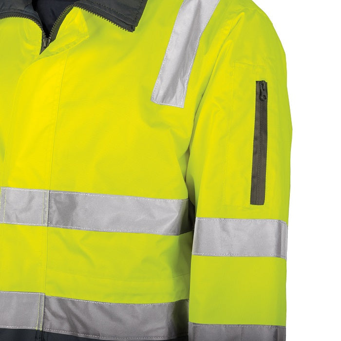Tru Workwear TJ2930T4 Quilted Rain Jacket With Reflective Tape