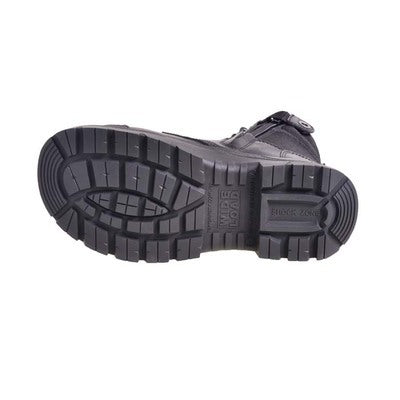 Wide Load 890BZ Black 8" Zip Side Safety Boot