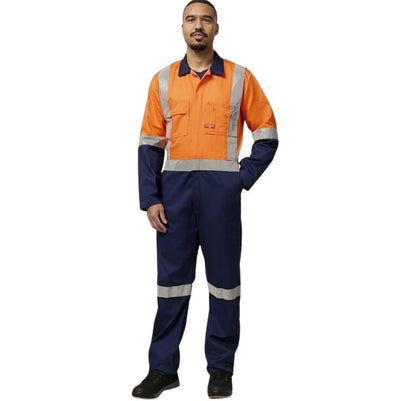 Hard Yakka Y00262 HiVis 2-Tone Taped Drill Coveralls