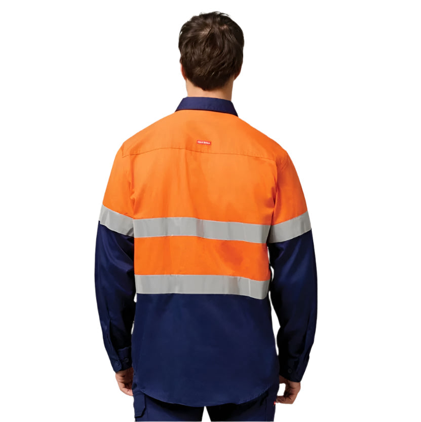 Hard Yakka Y04615 Core HiVis Long Sleeve Heavyweight Closed Front Taped Shirt