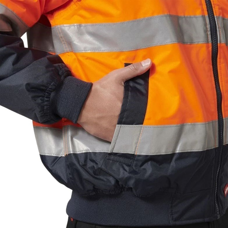 Hard Yakka Y06675 Core HiVis 2-Tone Taped Waterproof Bomber Jacket