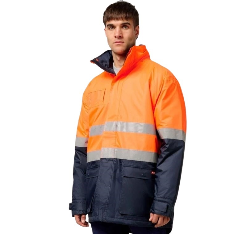 Hard Yakka Y06685 Core HiVis 2 Tone Taped Quilted Waterproof Jacket